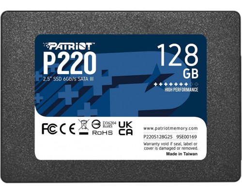 Dysk SSD Patriot P220 128GB 2.5" SATA III (P220S128G25)