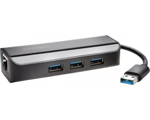 HUB USB Kensington USB 3.0, 3Port + Ethernet,  (K33982WW)